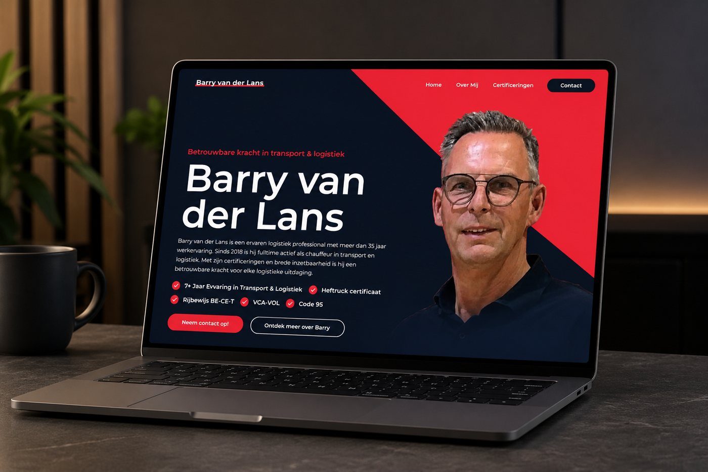 Voorbeeld van een website die wij bouwden voor een ondernemer in Putten