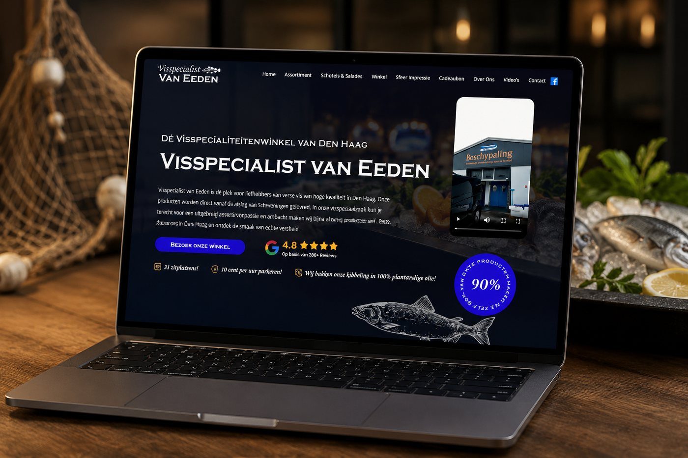 Voorbeeld van website laten maken door LarsWebdesign, zoals wij dat ook in Bodegraven doen