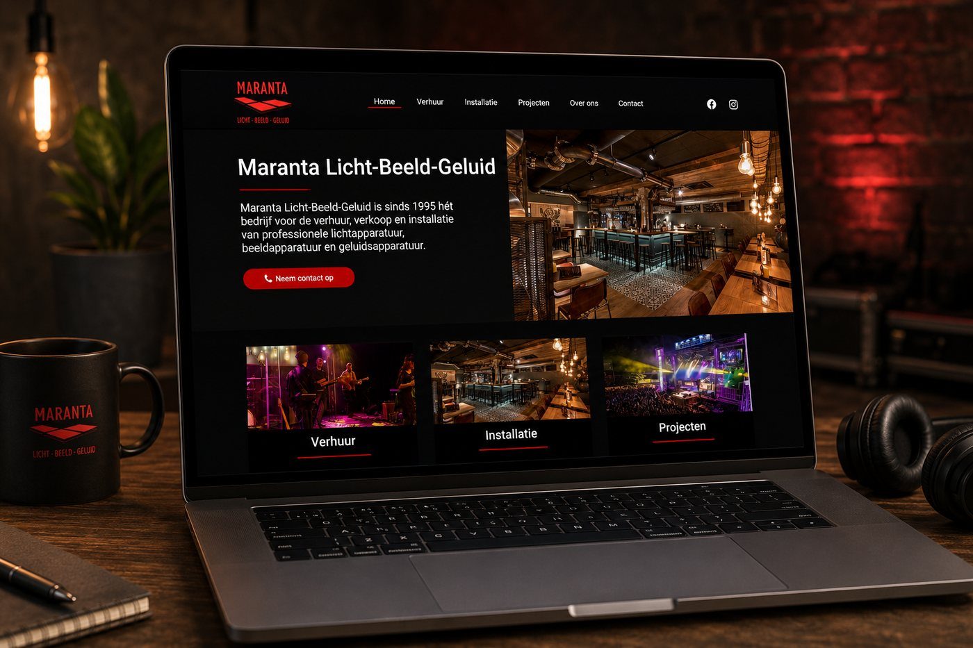 Voorbeeld van WordPress website door LarsWebdesign, zoals wij dat ook in Zeist doen