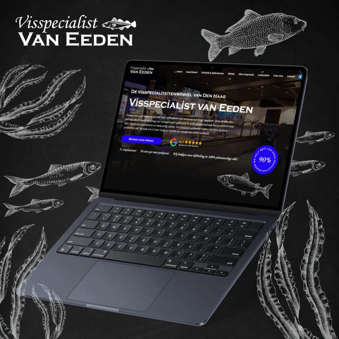Website van Visspecialist Van Eeden